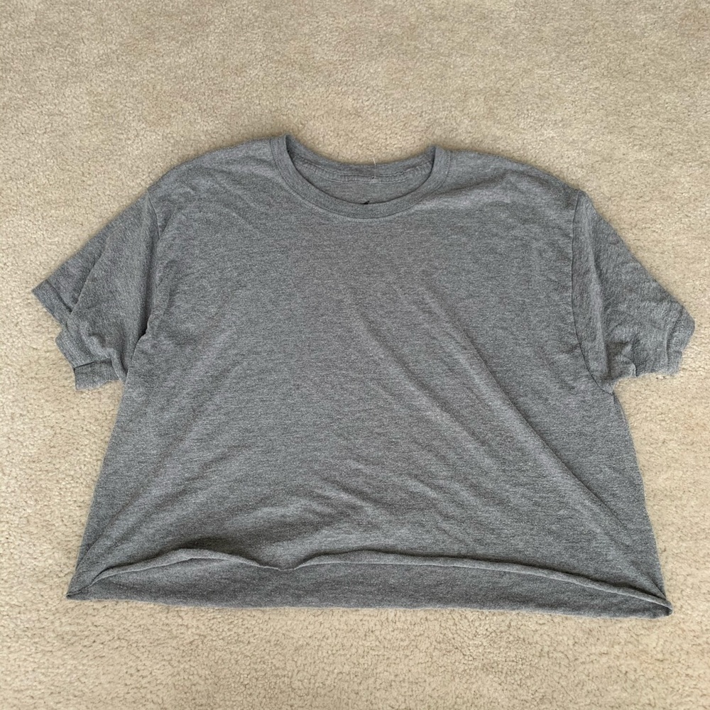 Gray Cropped T-Shirt